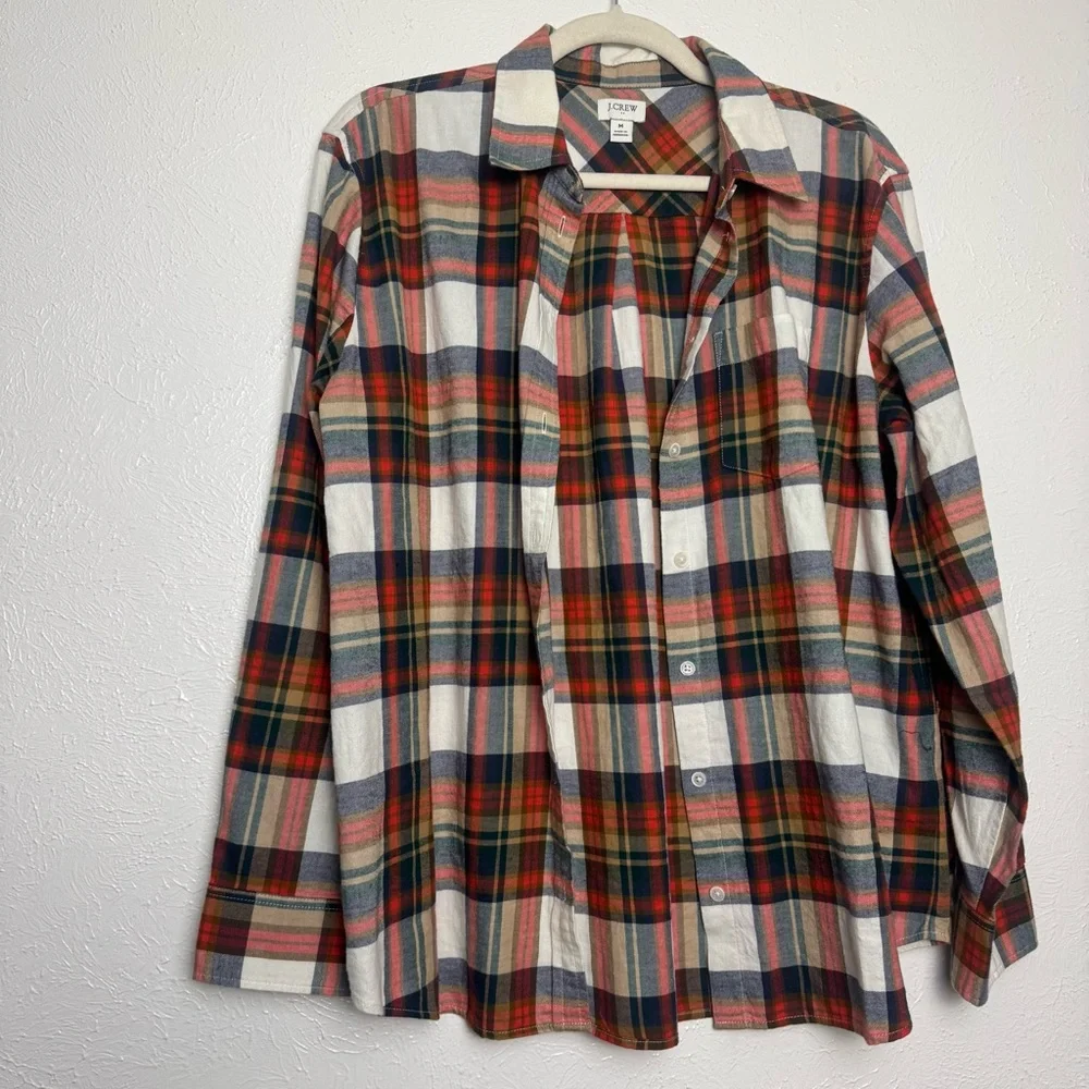 J. Crew Plaid Flannel Button‎ Down Shirt